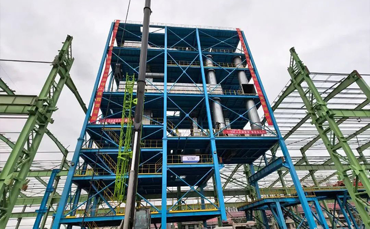 祝賀湖南承譽(yù)連續(xù)熱鍍鋅機(jī)組項(xiàng)目高塔圓滿落成！